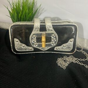 Big Buddha mini bag, silver retro